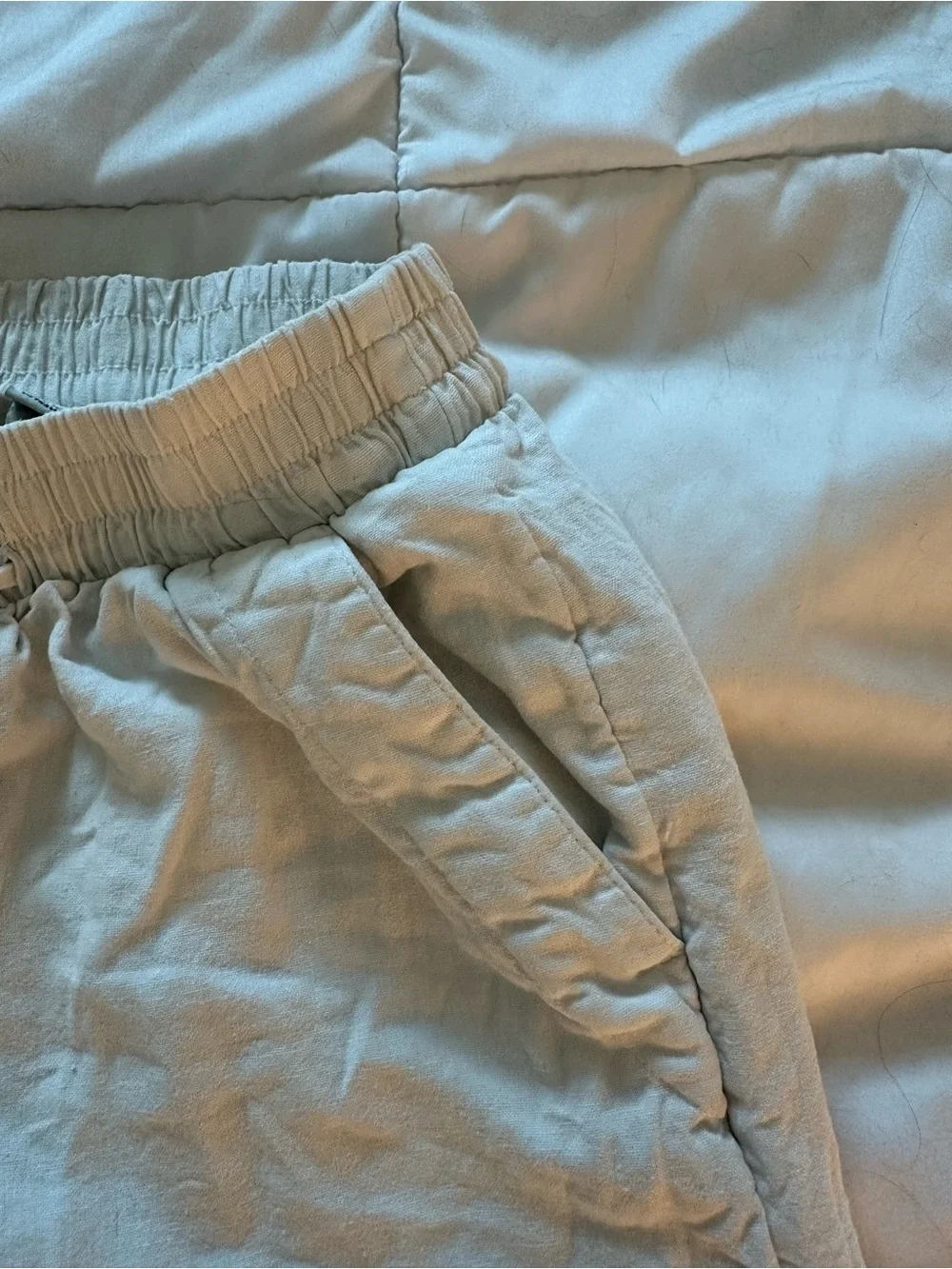 a new day White Straight Leg Linen Beach Pants